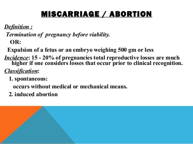 Miscarriages Miscarriages