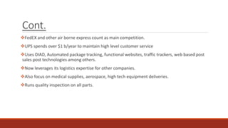 MIS case study-UPS competes globally with Information Technology | PPTX