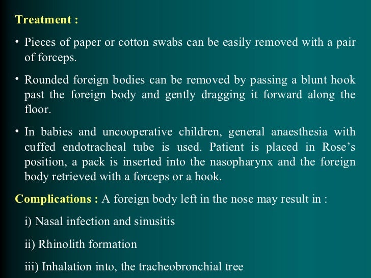 Image result for foreign body IN THE NOSE treatment
