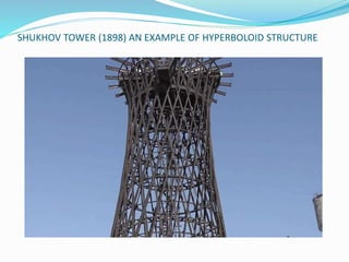 SHUKHOV TOWER (1898) AN EXAMPLE OF HYPERBOLOID STRUCTURE 
 