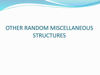 OTHER RANDOM MISCELLANEOUS 
STRUCTURES 
 