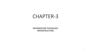 CHAPTER-3
INFORMATION TECNOLOGY
INFRASTRUCTURE
1
 