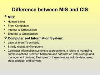 Management information system and its foundation concepts | PPT