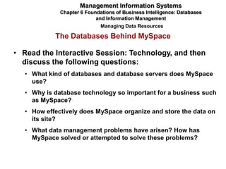 6 - Foundations of BI: Database & Info Mgmt | PDF