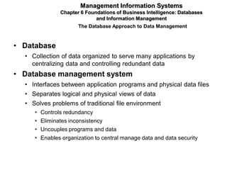 6 - Foundations of BI: Database & Info Mgmt | PDF