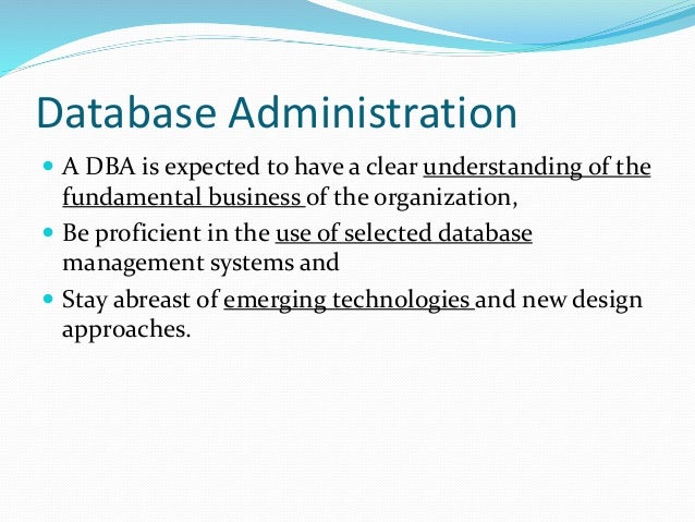 Database administration business plan
