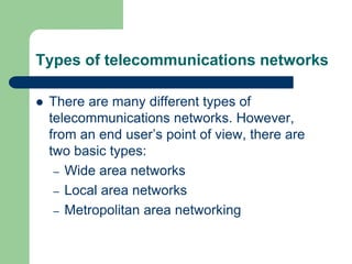 Telecom Types MIS CHAPTER THREE.ppt | Programming Languages | Computing