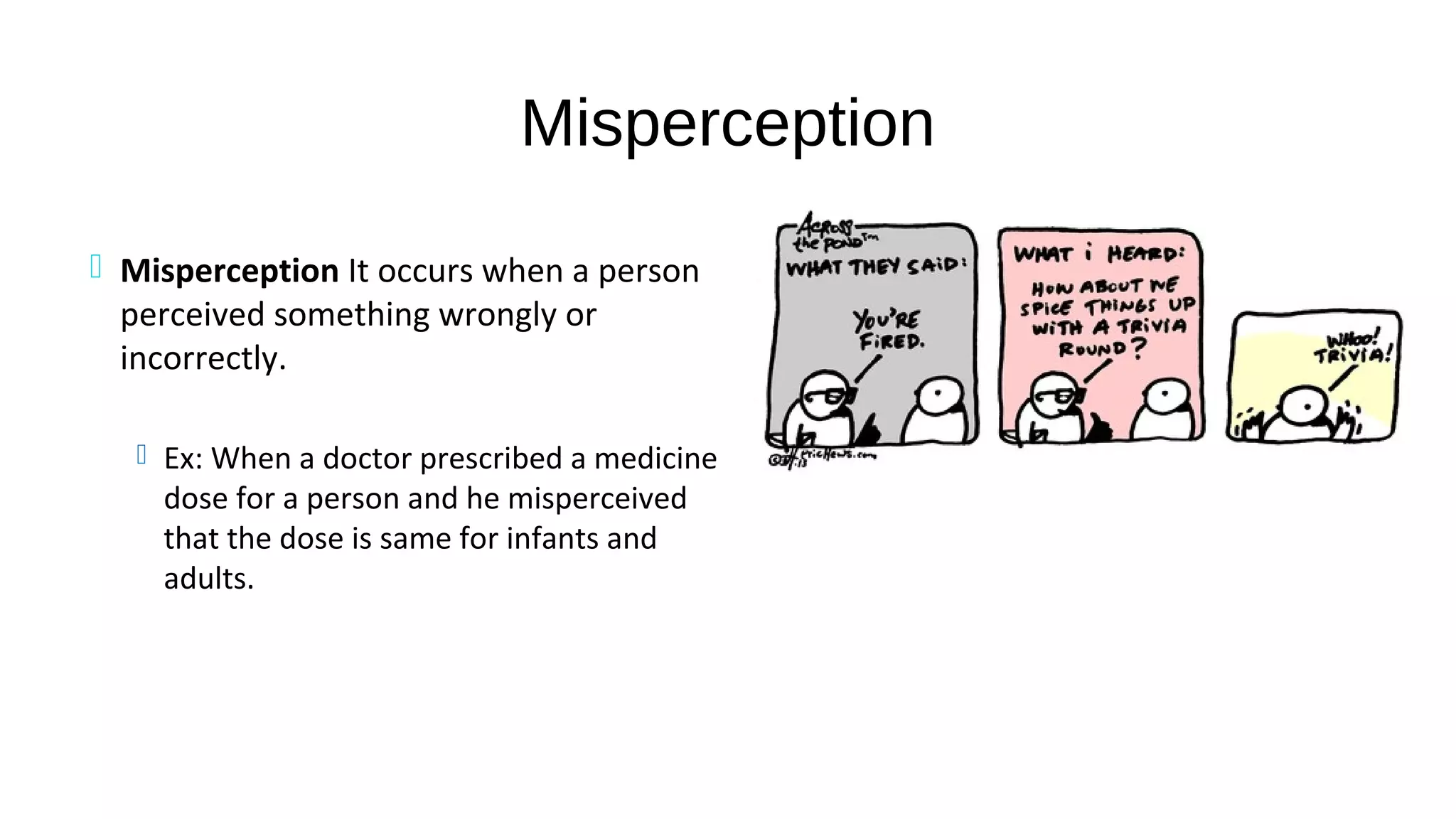 Mispersception Miscommunication | PPT
