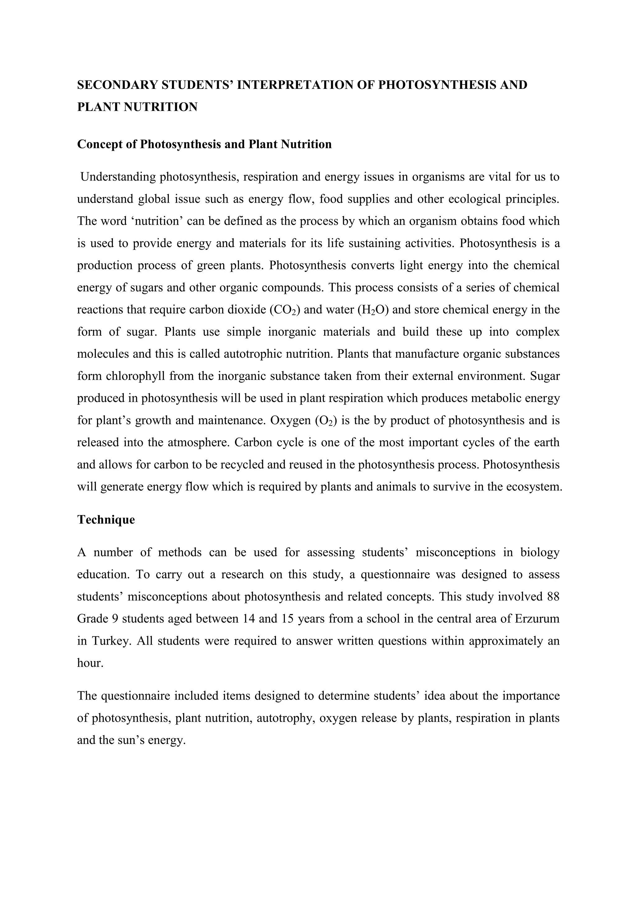 Percentage of correct answers