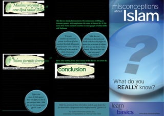 Misconceptions about Islam # 1 What do You Really know ?