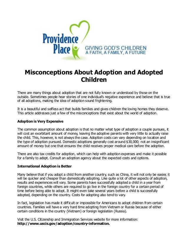 Misconceptions About Adoption And Adopted Children - 
