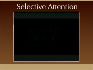 Selective Attention
 