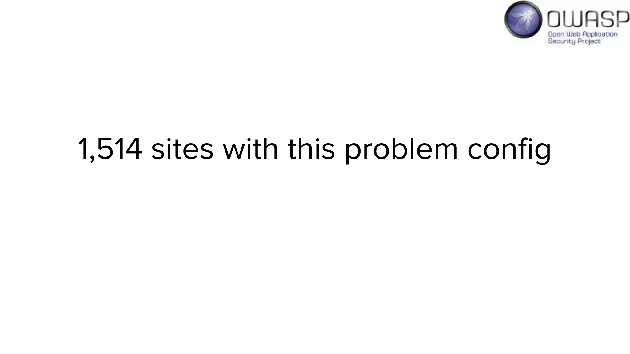 1,514 sites with this problem config
 