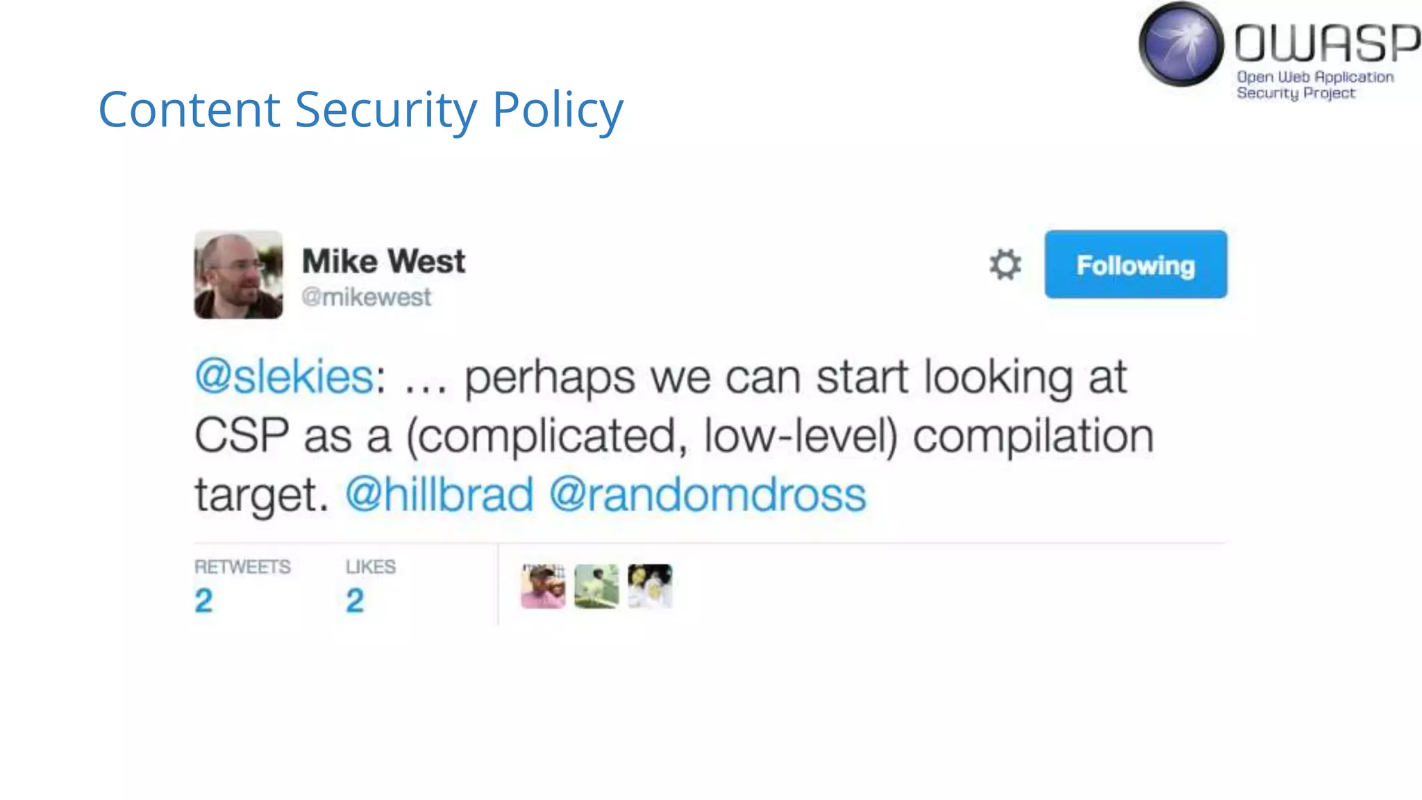 Content Security Policy
 