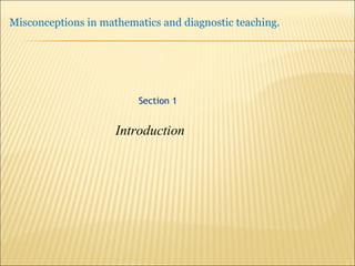 Introduction Section 1 