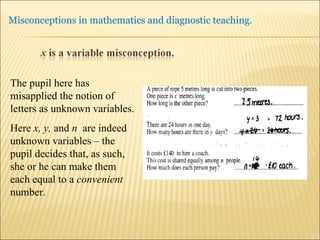 The pupil here has misapplied the notion of letters   as unknown variables.  Here  x, y,  and  n  are indeed unknown variables – the pupil decides that, as such, she or he can make them each equal to a  convenient  number. 