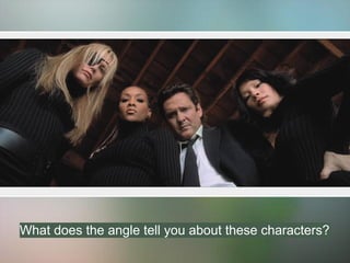 What does the angle tell you about these characters?
 