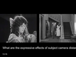 What are the expressive effects of subject camera distan
13:15

 