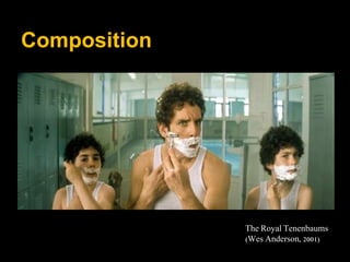 The Royal Tenenbaums
(Wes Anderson, 2001)
Composition
 
