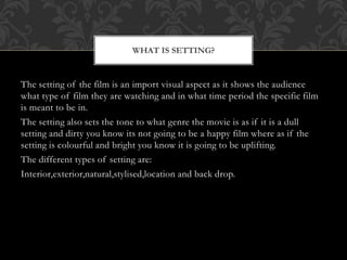 Mise en scene the presentation | PPTX