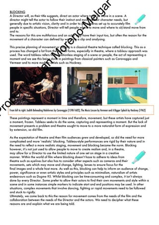 Mise en scene booklet GCSE Film Studies | PDF