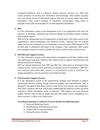 Management Information System (Full Notes) | PDF