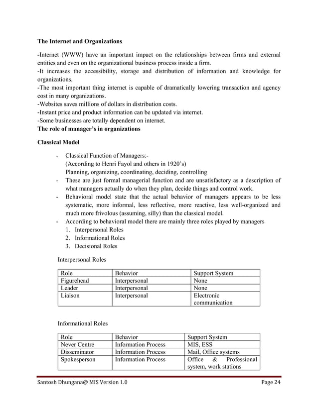 Management Information System (Full Notes) | PDF