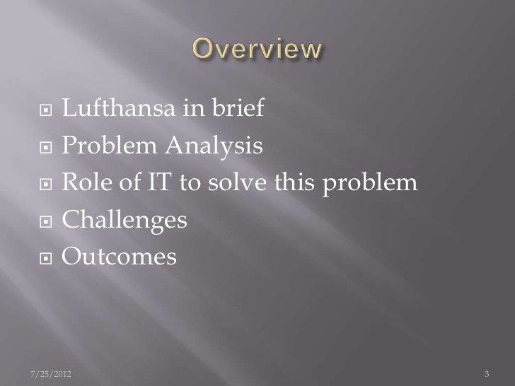 Lufthansa case study challenge
