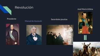 Revolución
Presidente
Manuel de Ascázubi
Sacerdotes jesuitas
José María Urbina
 