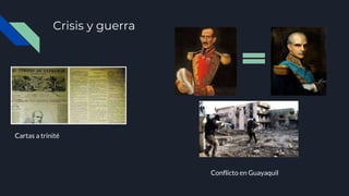 Crisis y guerra
Cartas a trinité
Conflicto en Guayaquil
 