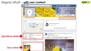 Full address details
User content
Organic UFLoP - with user content
 