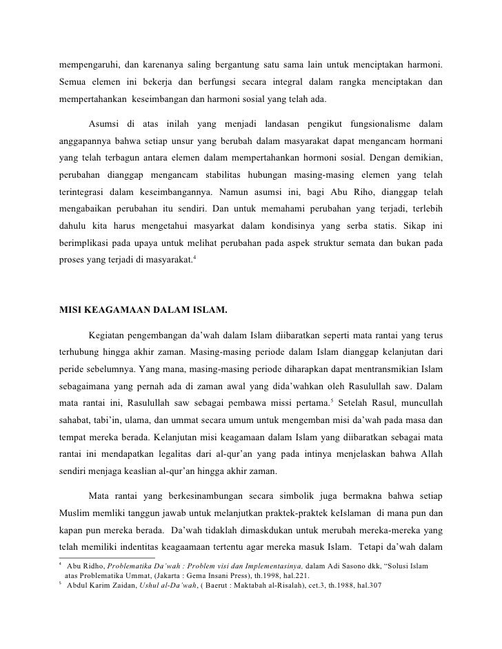 Misi Da Wah Dan Perubahan Sosial