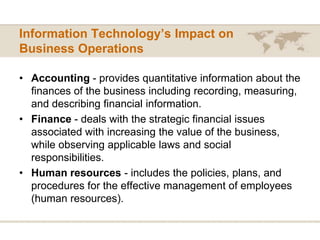 Mis impact of information technology on business | PPTX