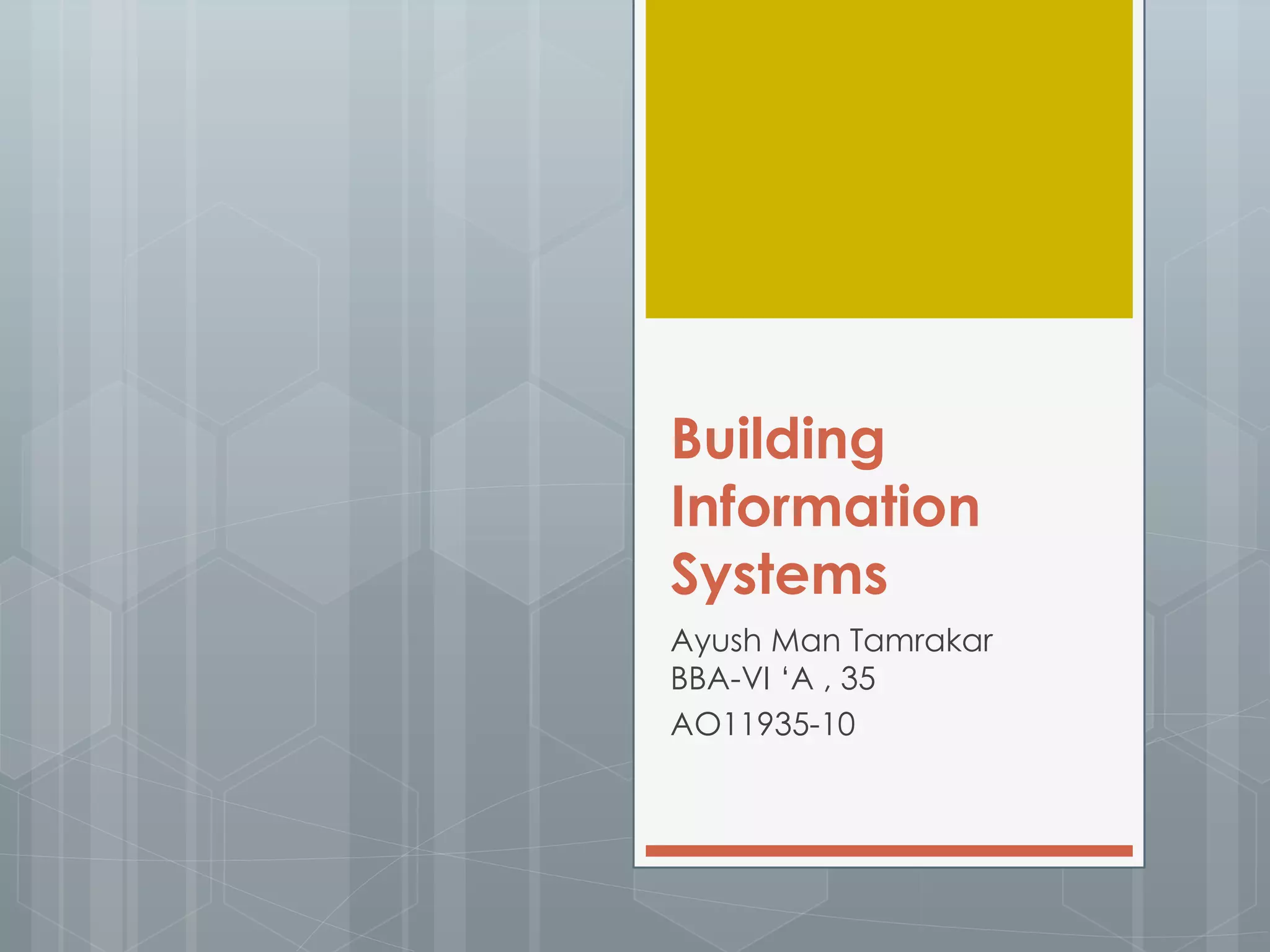 Management Information System - Building Systems | PPT
