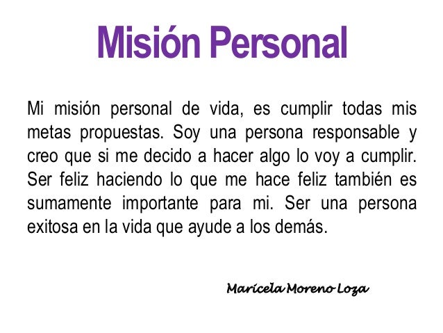 Misión personal