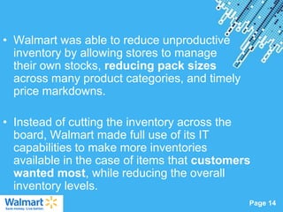 Walmart Mis Example MIS in walmart | PPTX