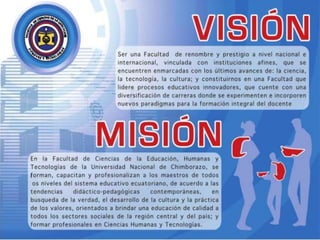Misión y visión de la facultad