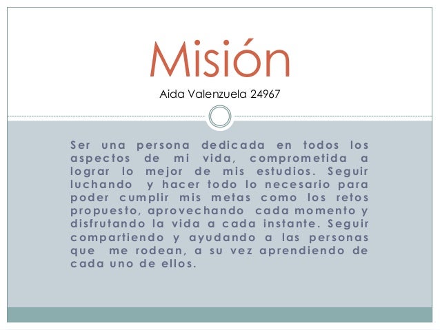 Misión Personal
