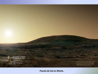 Puesta de Sol en Marte.
 