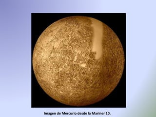 Imagen de Mercurio desde la Mariner 10.
 