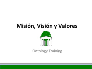 Misión, Visión y Valores Ontology Training 