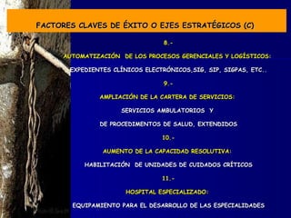 FACTORES CLAVES DE ÉXITO O EJES ESTRATÉGICOS (C)  <ul><ul><ul><ul><li>8.- </li></ul></ul></ul></ul><ul><ul><ul><ul><li>AUT...