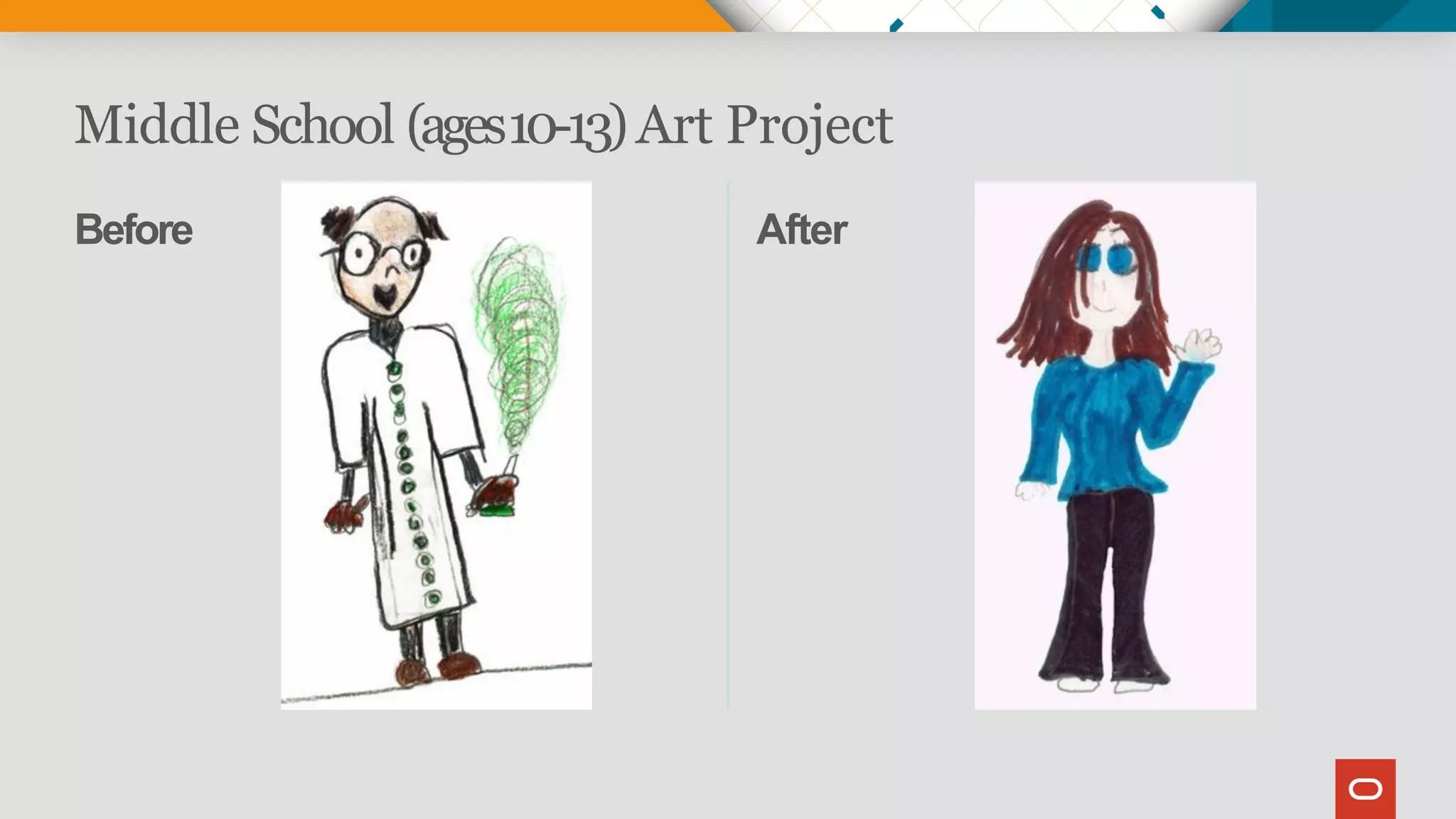 Middle School (ages10-13)Art Project
Before After
 