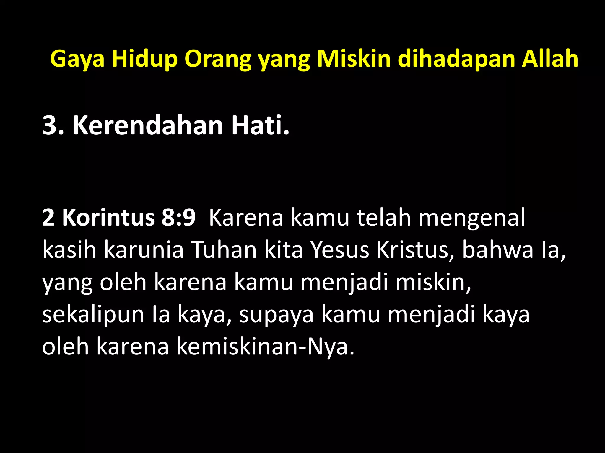Miskin dihadapan Allah | PPTX