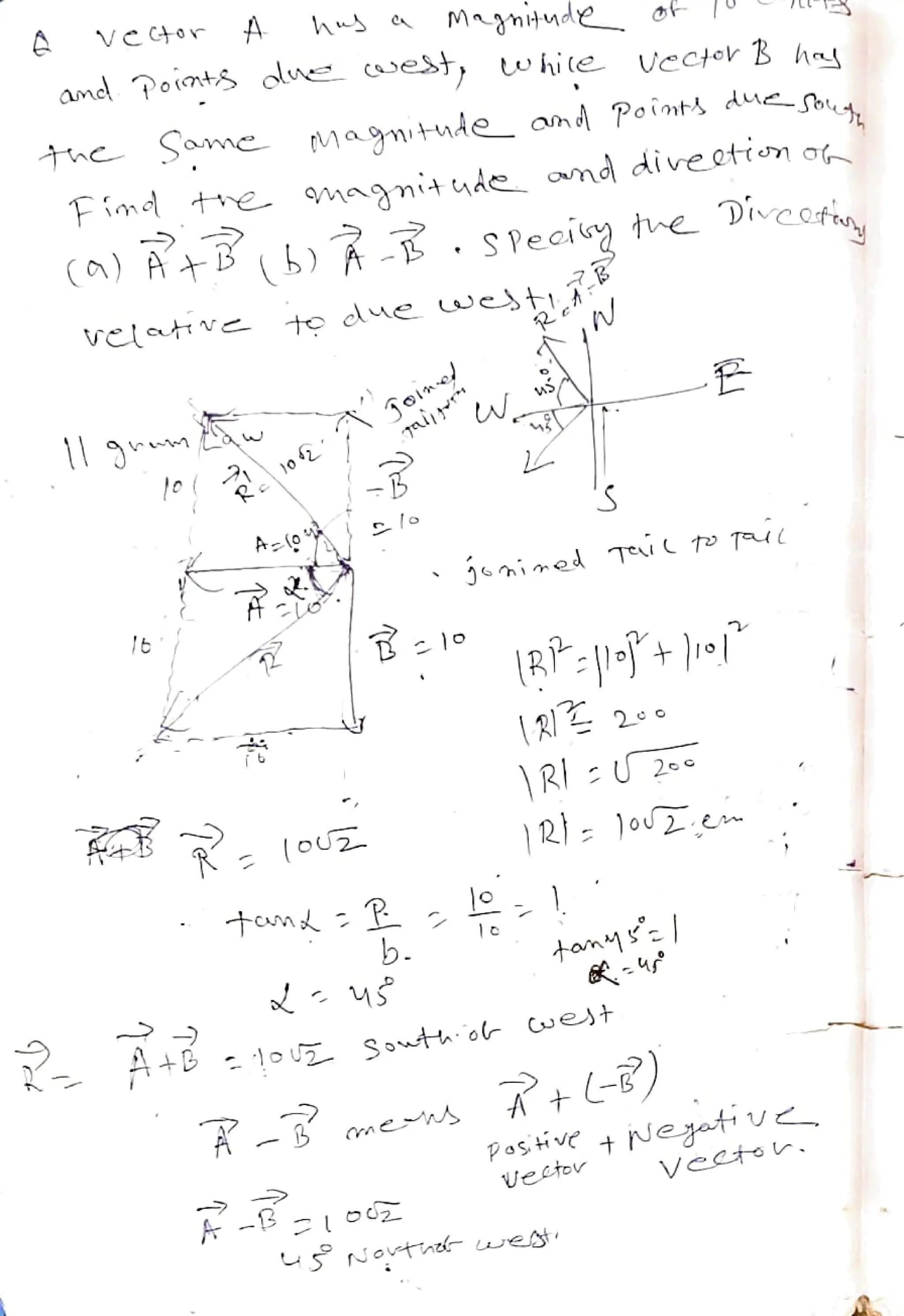 amd Po(nt a westy whie vector B ha
Fim te magnit ude amd diveotton o
(a) (b)
(oU
. SPecigte Drect
-E.
velat Ve to clue cwet
b.
jonined
RI 2
2o
A+B lou
Soutthok cuest
postiv
Uecto
uovtr wes
-4
+Negatve
Vecto r.
 