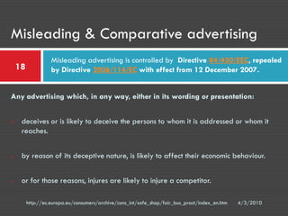 Misleading Advertising in the EU | PDF
