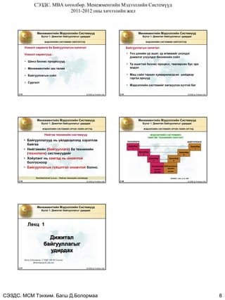 Mis lecture 1 | PDF