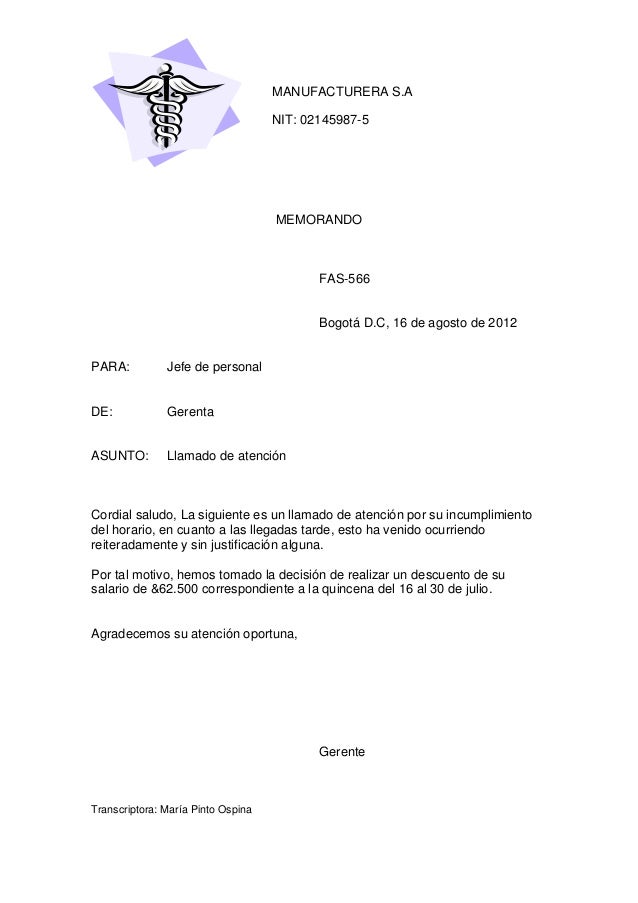 mis memos modelo de memorandum