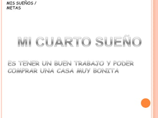 MIS SUEÑOS /
METAS
 