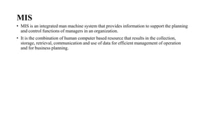 Management Information System: Introduction and Overview | PPTX